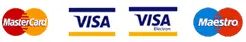 Visa, MasterCard and Maestro payment cards