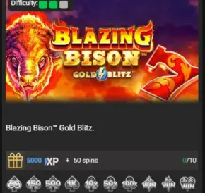Achievements Wager Games_Blazing Bison Gold Blitz