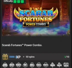 Achievements Wager Games_Scarab Fortunes Power Combo