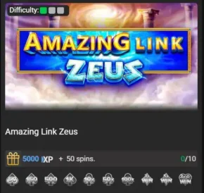 Achievements Wager Games II_Amazing Link Zeus