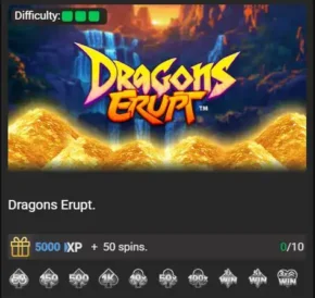 Achievements Wager Games II_Dragons Erupt