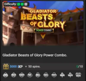Achievements Wager Games II_Gladiator Beasts of Glory Power Combo
