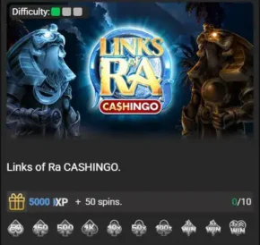 Achievements Wager Games II_Links of Ra CASHINGO