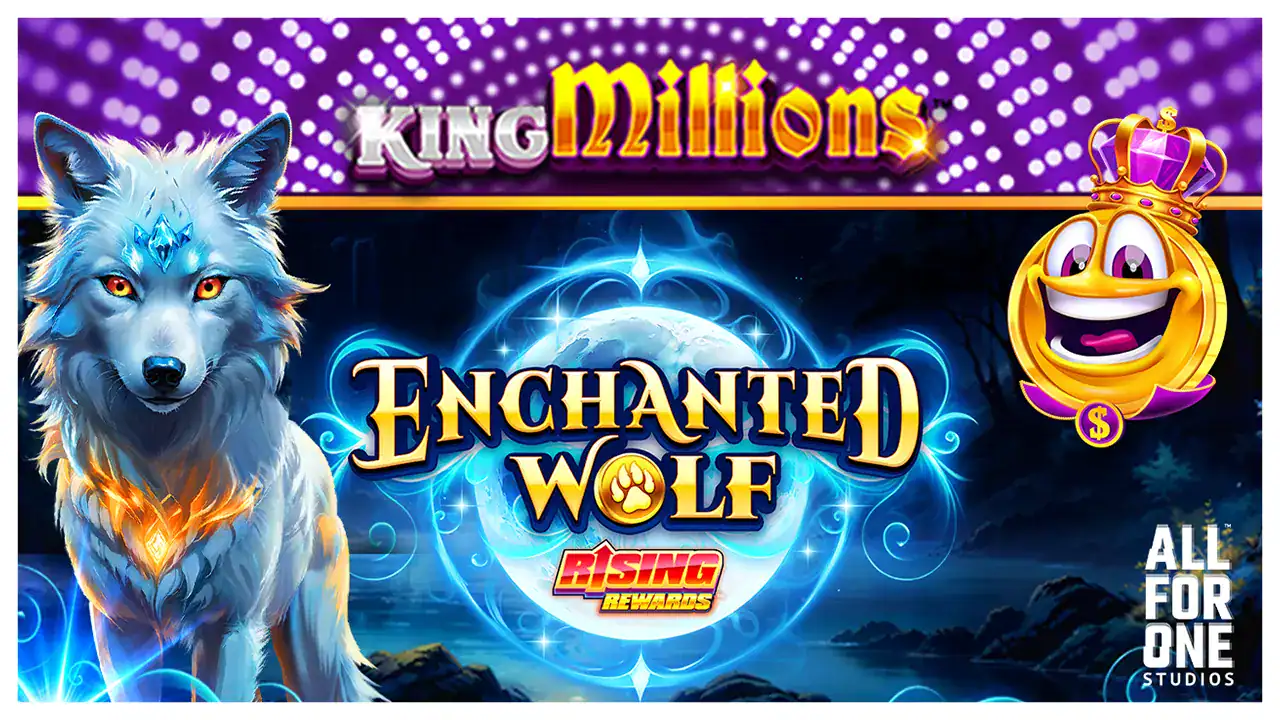 Enchanted Wolf Rising Rewards King Millions slot cover