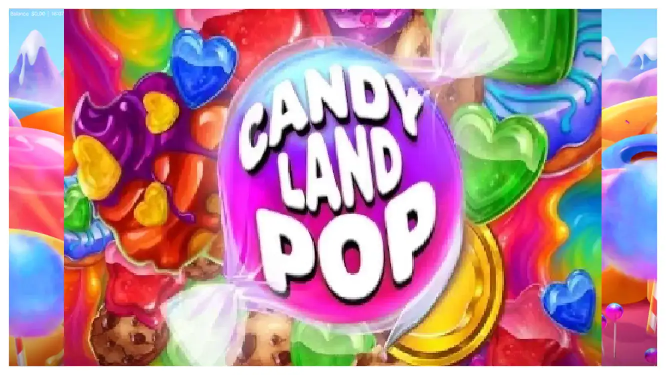 Vibrant Candyland Pop game featuring colorful candies, perfect for casino entertainment and online g.